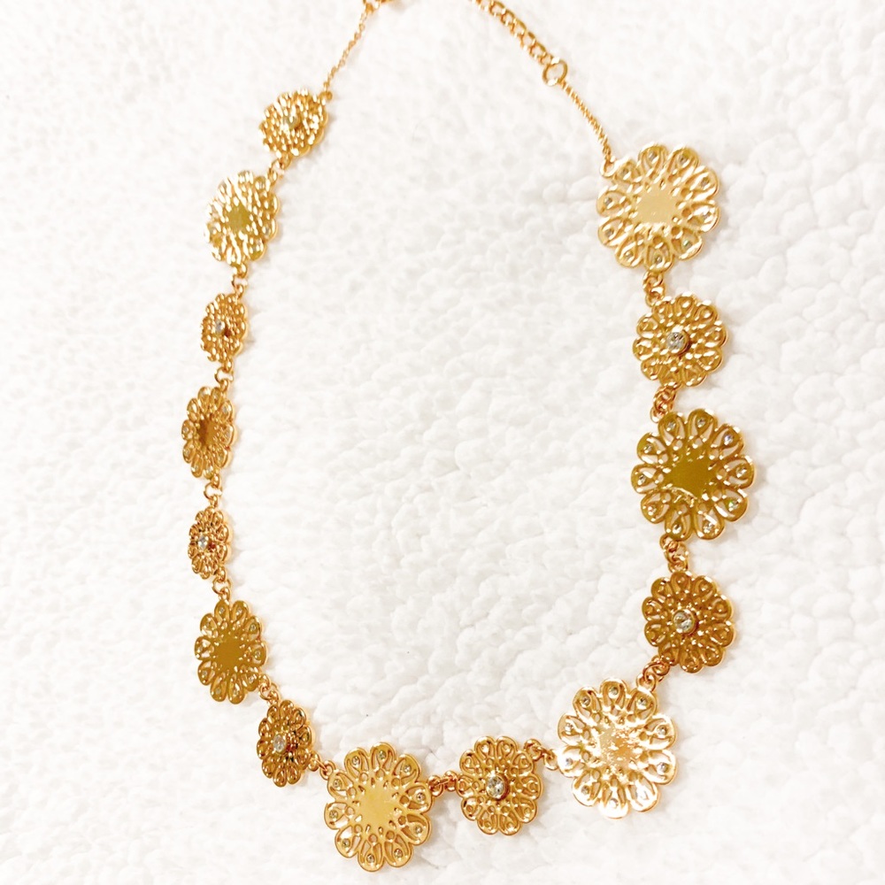 Kate Spade Gold Floral Statement Necklace